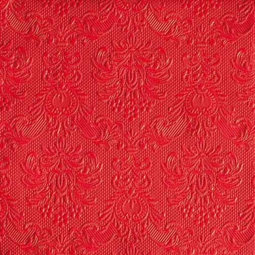 15er Pack Servietten Elegance rot, 33 x 33 cm.