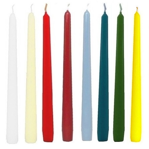 12er Pack Deutsche Spitzkerzen matt, 250 x 25 mm