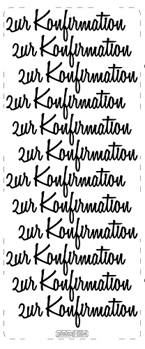 Klebe Konturen Sticker zur Konfirmation in gold