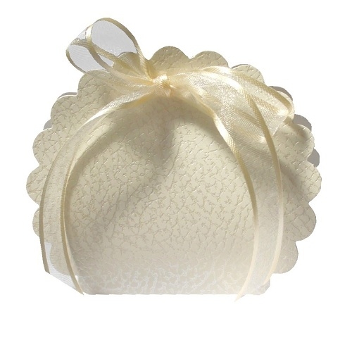 Bonboniere Pelle Bianco in Creme