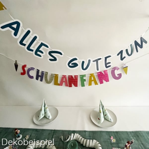 1,5 Meter Partykette, Einschulung -Alles Gute zum Schulanfang-