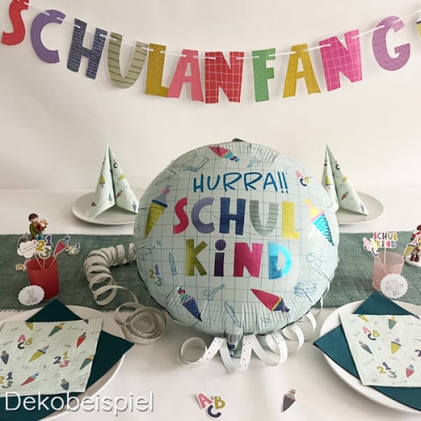 Folien Luftballon Einschulung -Hurra!! Schulkind-