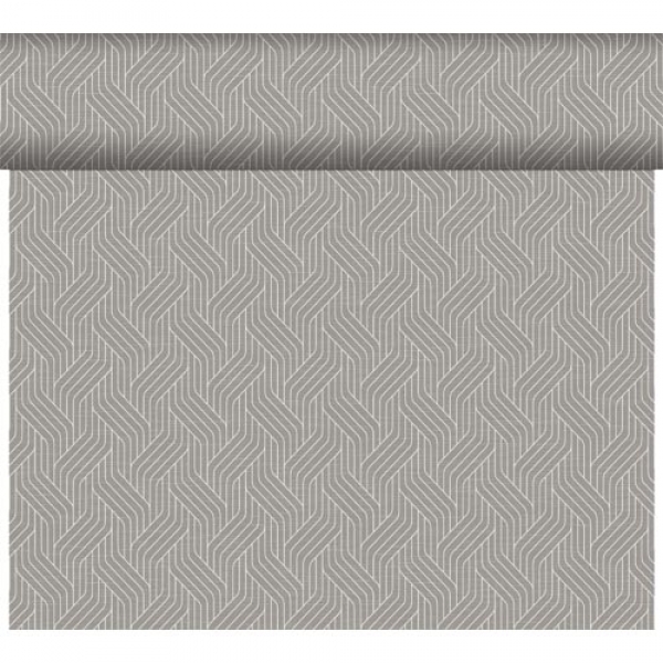 24 Meter Rolle Duni Dunicel Tischläufer Woven & Graphics Granite Grey.