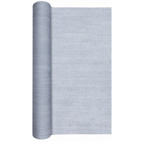 4,9 Meter Airlaid Papier Tischläufer Struktur in Grau, 40 cm breit.
