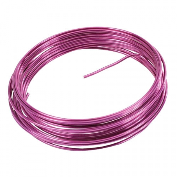 5 Meter Aluminium Deko Draht in Pink.