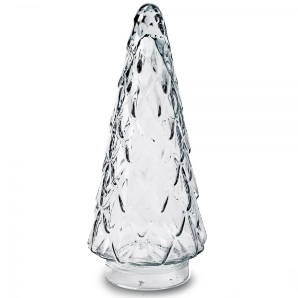 Weihnachts-Deko Glas Tannenbaum -Nobilis-, klar, 24 cm.