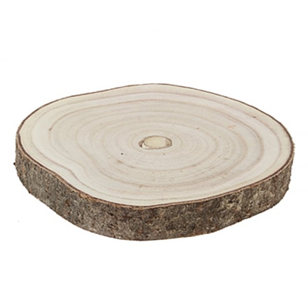 Deko Untersetzer, große Holzscheibe, 18 - 22 cm.