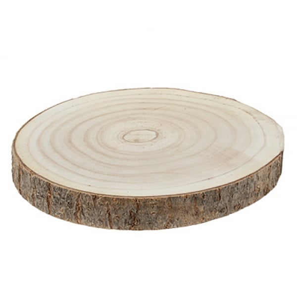 Deko Untersetzer, große Holzscheibe, 18 - 22 cm.