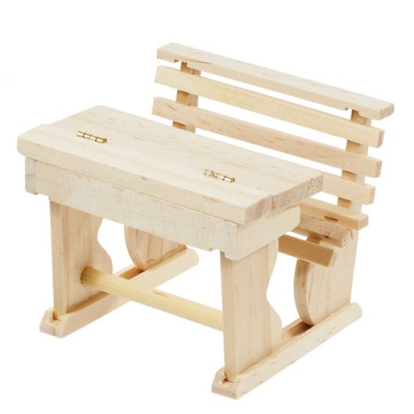 Deko Holz Schulbank, Einschulung, 70 mm.