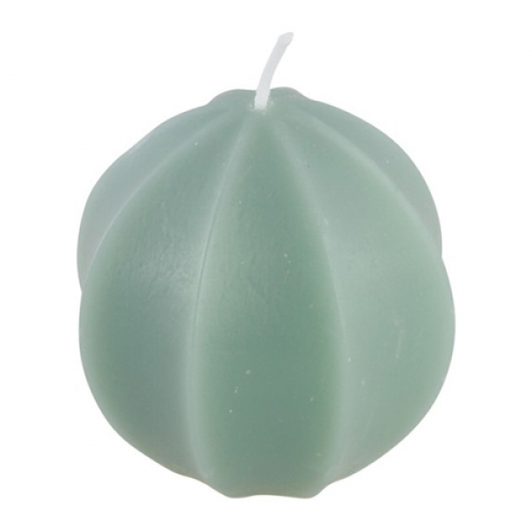 Kerze mit Sternfrucht-Silhouette in Eukalyptus, 72 x 71 mm.