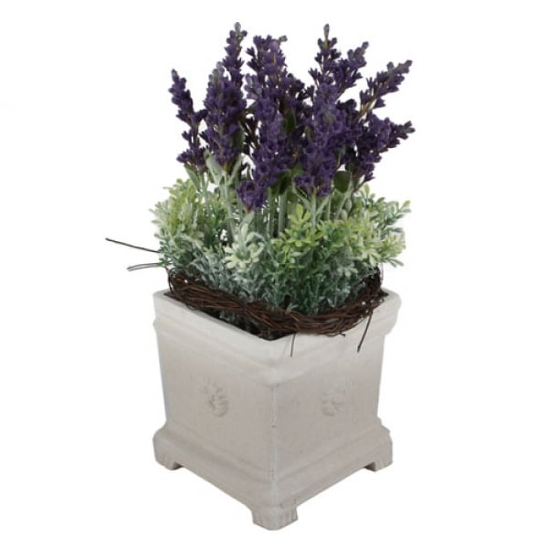 Kunstblume Lavendel Arrangement getopft, 31 cm.