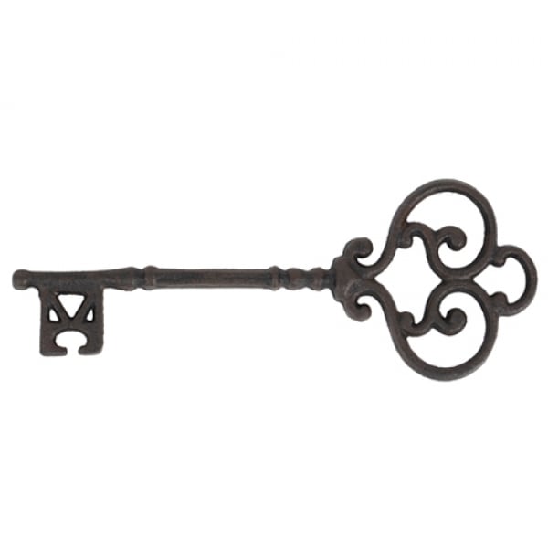 Großer Deko - Schlüssel zum Glück - aus Gusseisen, verspielt, 25 cm