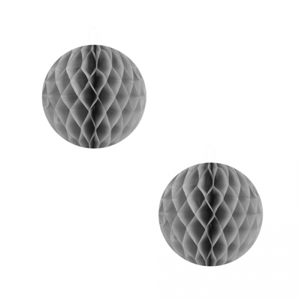 2er Set Mini Wabenbälle in Grau, 10 cm.
