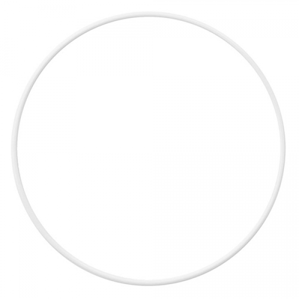 Metall Ring, Größe L zum Verzieren in Weiß, 35 cm.