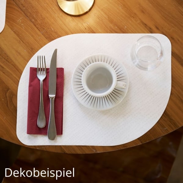 Dekobeispiel - Bio Dunicel® Tischsets Stucco in Weiß, 28 x 38 cm