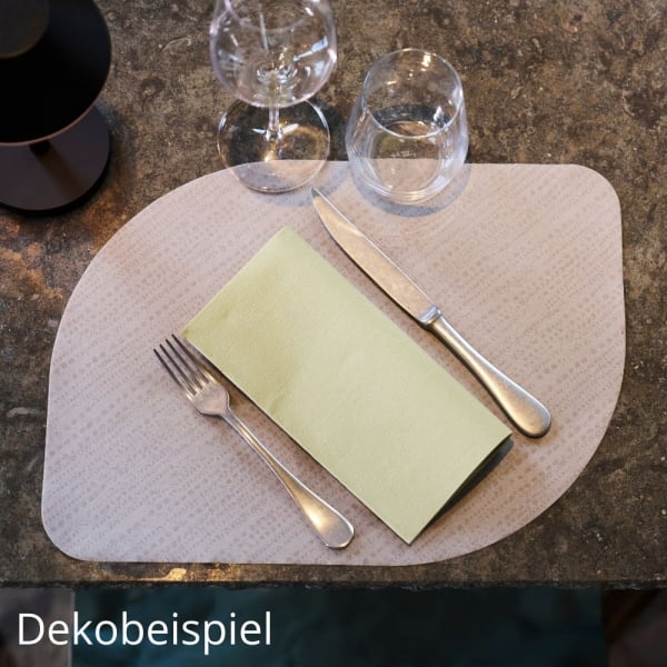 Dekobeispiel - Bio Dunicel® Tischsets Stucco in Weiß, 28 x 38 cm