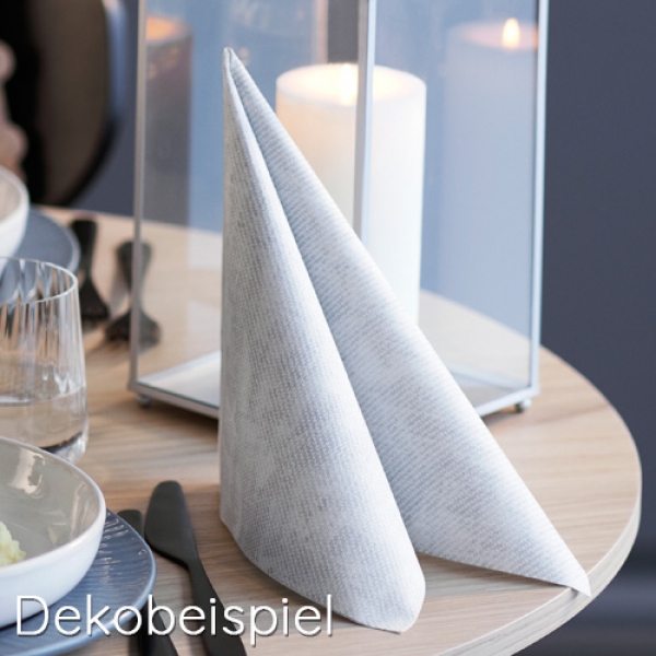 Dekobeispiel - Duni Washed Linen Silver