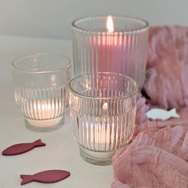 Teelichtgläser Dekobeispiel