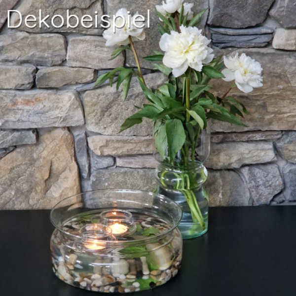 Dekobeispiel für die Glas Vase, Windlicht, Dekoglas, ECO -Funny Z-, klar, 25 cm.