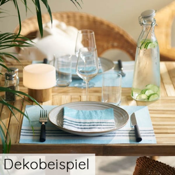 Dekobeispiel Duni Serie Raya Blue.