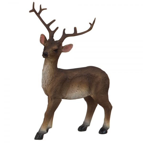 Dekofigur Hirsch stehend in Braun, Nr. 2, 15,5 cm.