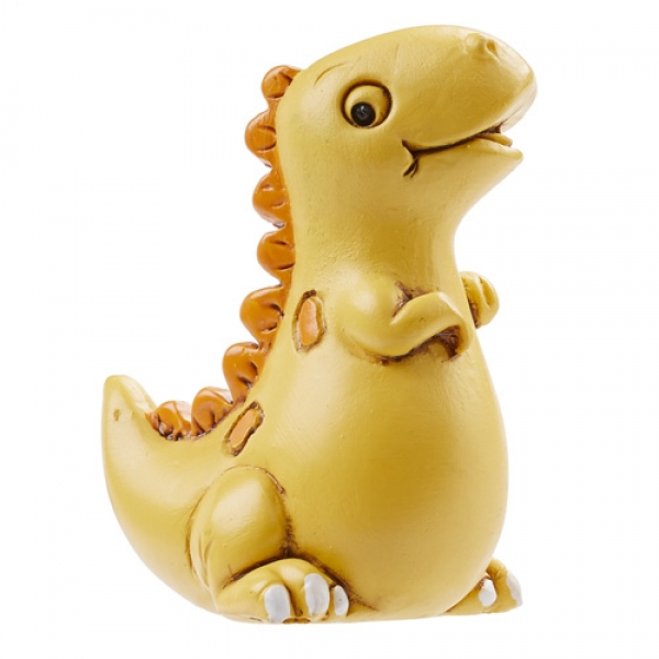 Miniatur Dekofigur Dinosaurier, T. Rex in Gelb, 35 mm.
