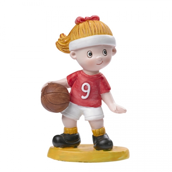 Dekofigur, Tortenfigur Basketball Mädchen, 85 mm.