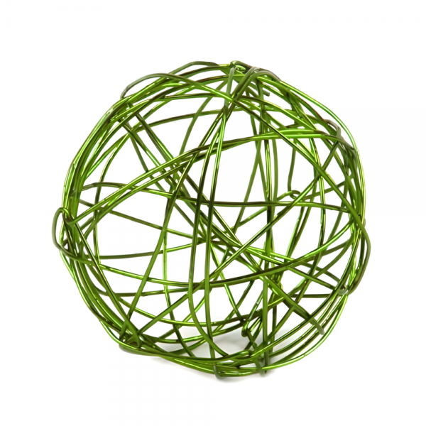 24 Drahtkugeln in Hellgrün, 40 mm.
