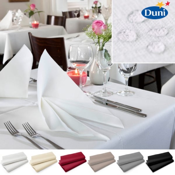 Duni Evolin Tischdecken in 6 Farben, 127 x 180 cm - fällt wie Stoff, besitzt eine elegante Struktur und wirkt zugleich wasserabweisend.