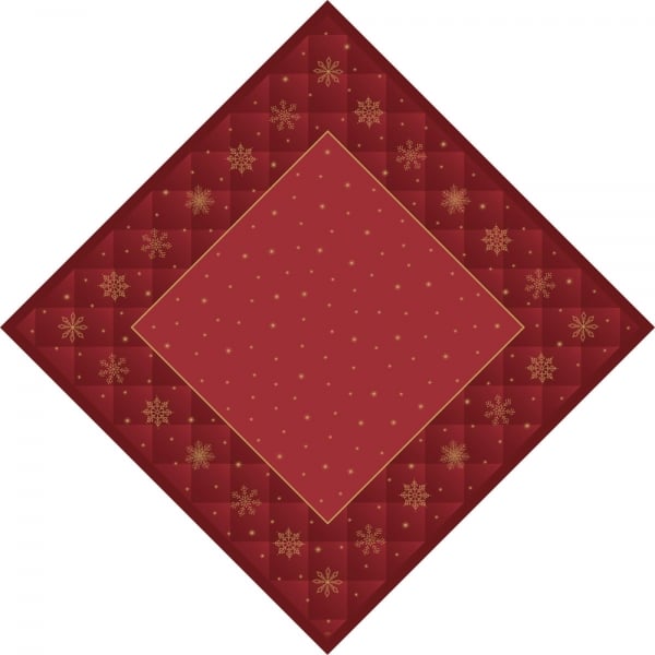 Bio Dunicel® Mitteldecken Rhombus Bordeaux.