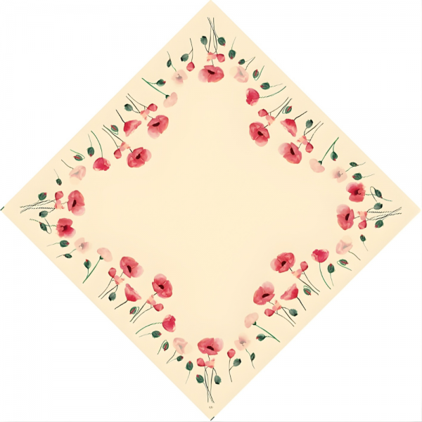 Duni Dunisilk® Mitteldecken Poppy Charm, abwischbar.