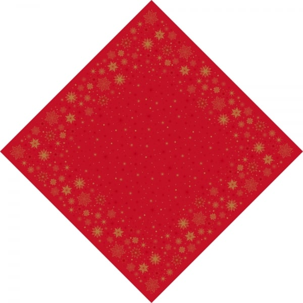 Duni Dunisilk Mitteldecken Stargazing Red, abwischbar.
