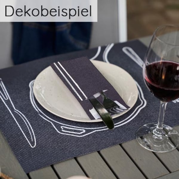 Dekobeispiel Duni Serie Plate It Black.