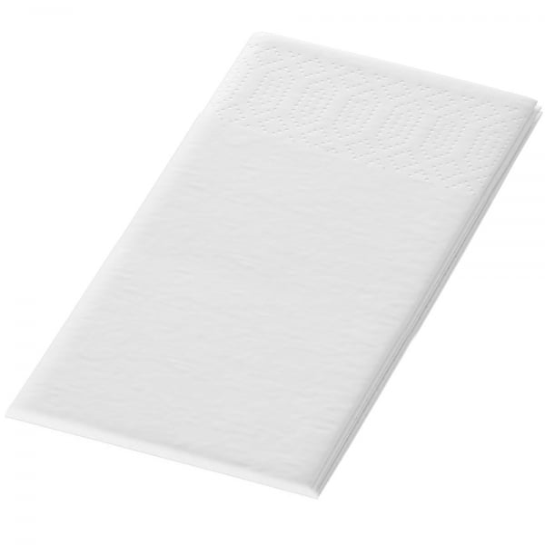 Duni Zelltuch Servietten in Weiß, 3-lagig, ⅛ Kopffalz, 33 cm.