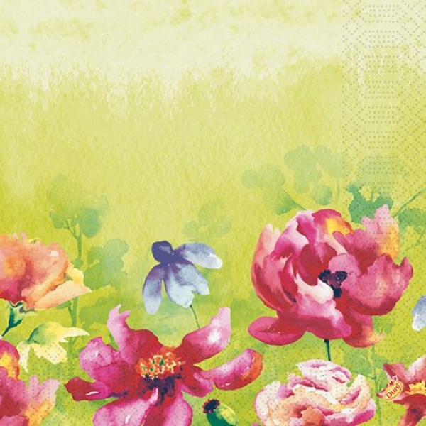 Duni Zelltuch Servietten Garden Joy, 40 x 40 cm.