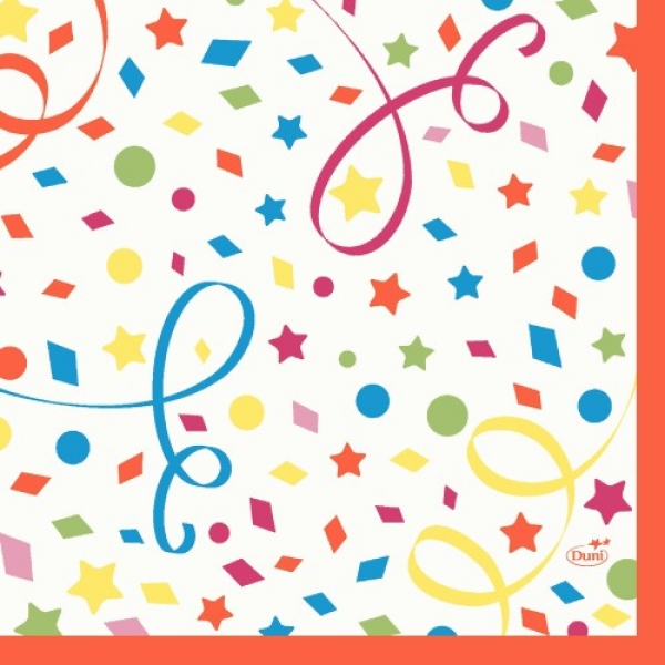 Duni Zelltuch Servietten Confetti, 33 x 33 cm.