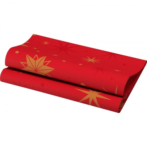 Duni Dunilin Servietten Stargazing Red, 40 x 40 cm, gefaltet.