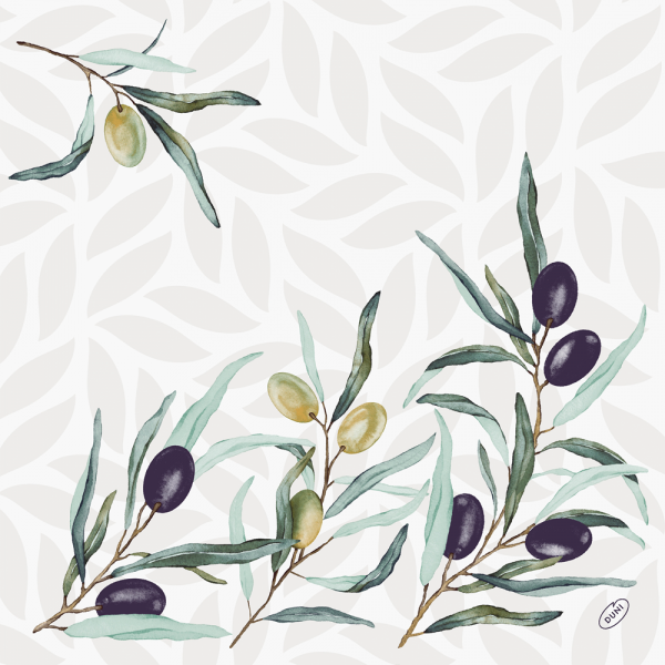 Duni Bio Dunisoft Servietten Olive Garden, 40 x 40 cm.