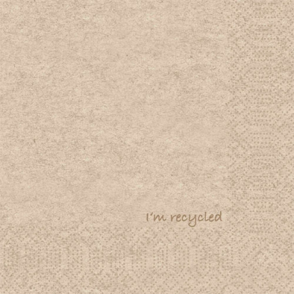 Duni ecoecho® Zelltuch Servietten I'm recycled, 2-lagig, ⅛ Buchfalz, 40 cm.