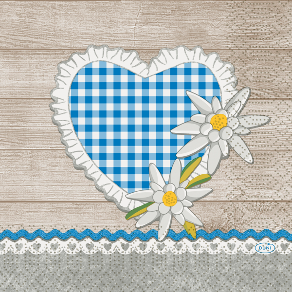 Duni Zelltuch Servietten Alpen Flair, 33 x 33 cm.