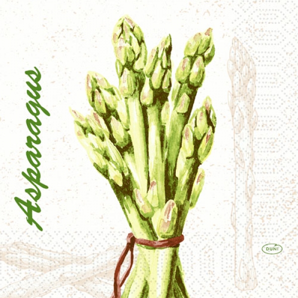Duni Zelltuch Servietten Green Asparagus, 33 x 33 cm.