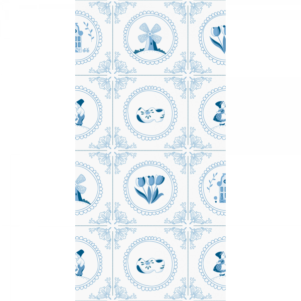 Duni Zelltuch Servietten Dutch Charm, 2-lagig, 1/8 Falz, 40 x 40 cm.