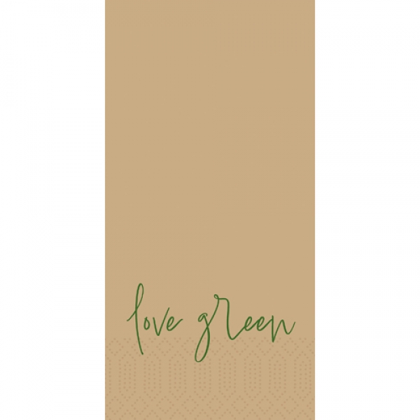 Duni ecoecho® Zelltuch Servietten Love Green, 2-lagig, ⅛ Buchfalz, 40 cm.