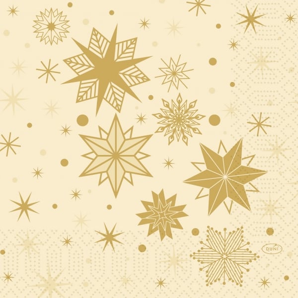 Duni Zelltuch Servietten Stargazing Cream, 33 x 33 cm.