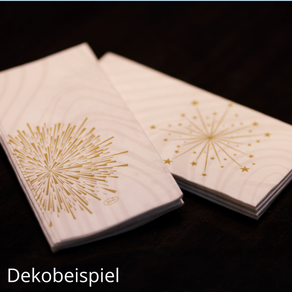 Bio Dunisoft® Servietten Sparkly White, ⅛ Buchfalz, 40 x 40 cm.