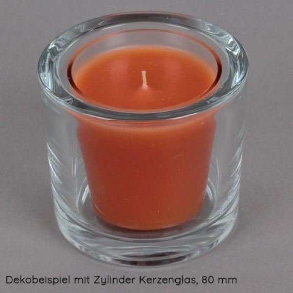 Dekobeispiel Duni Switch & Shine Nachfüller in Zylinder Kerzenglas, 80 mm.