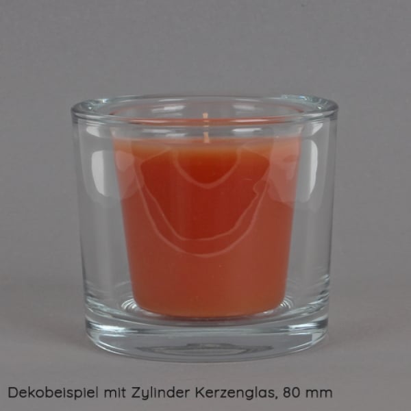 Dekobeispiel Duni Switch & Shine Nachfüller in Zylinder Kerzenglas, 80 mm.