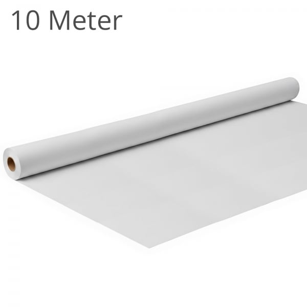 10 Meter Duni Dunicel Tischdeckenrollen in Weiß, Breite 1,18 m.