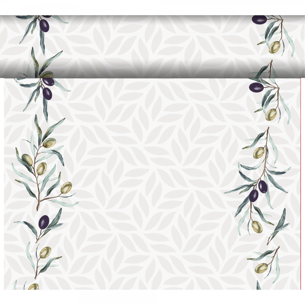 24 Meter Rolle Duni Bio Dunicel® Tischläufer Olive Garden.