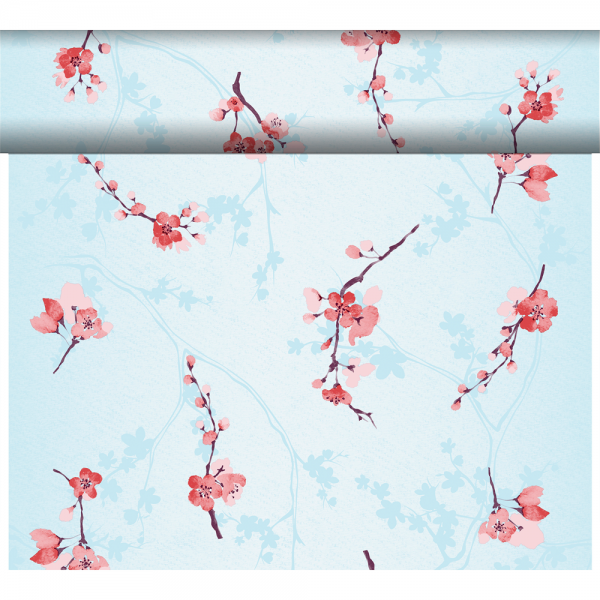 24 Meter Rolle Duni Bio Dunicel® Tischläufer Cherry Breeze Blue.